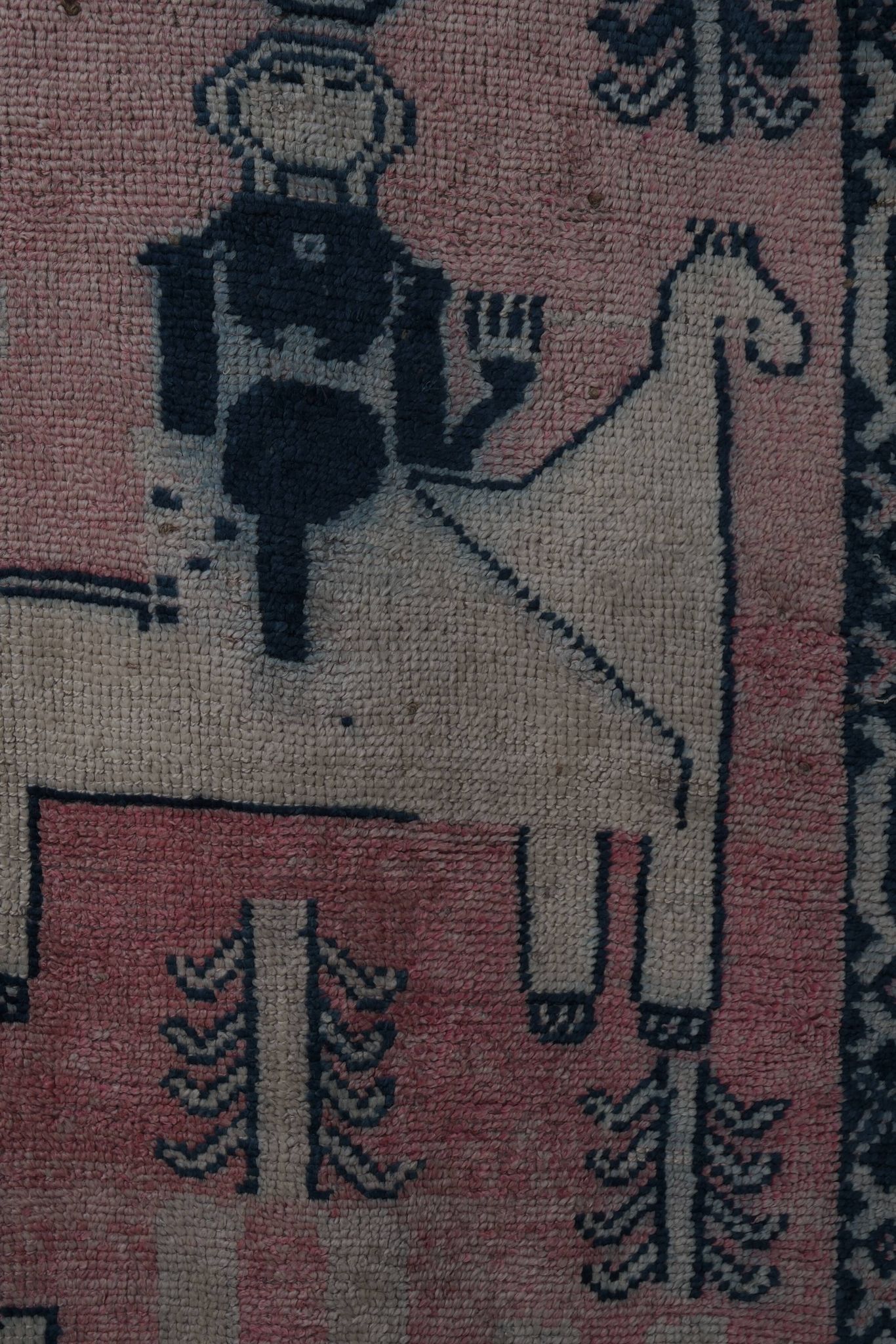 Tapis vintage turc de oushak tissé à la main 104x320 cm