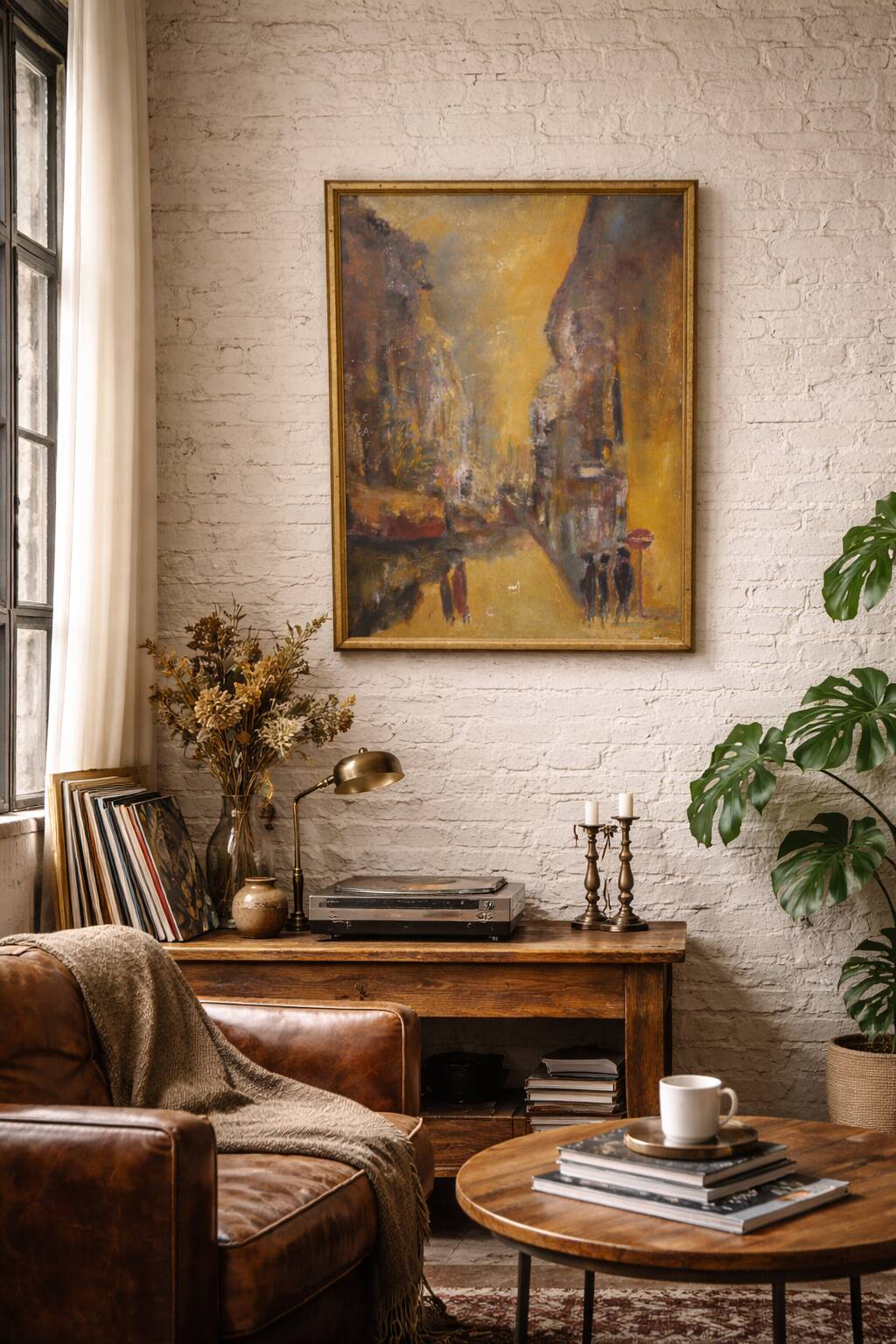 Painting on wood – Modern / raw figurative composition