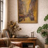 Painting on wood – Modern / raw figurative composition