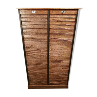 Professional furniture. Notary file cabinet, double curtains, 1950s, brought up to date