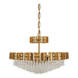 Lustre en laiton, design danois, années 1970, production : Danemark