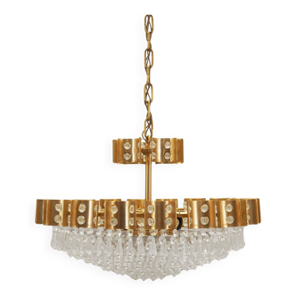 Brass chandelier, Danish design, 1970s, production: Denmark