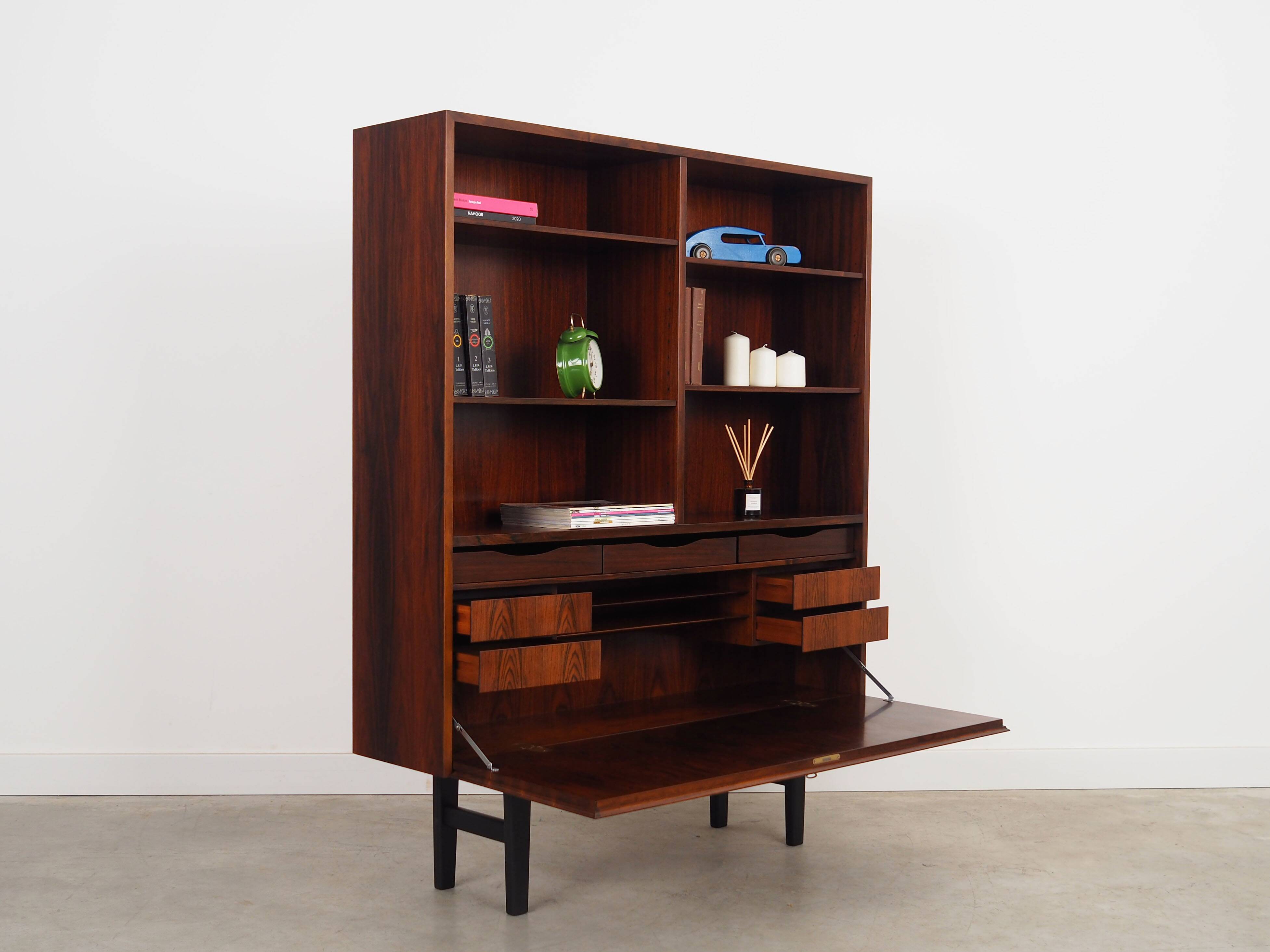 Rosewood bookcase, Danish design, 1960s, manufactured by Omann Jun