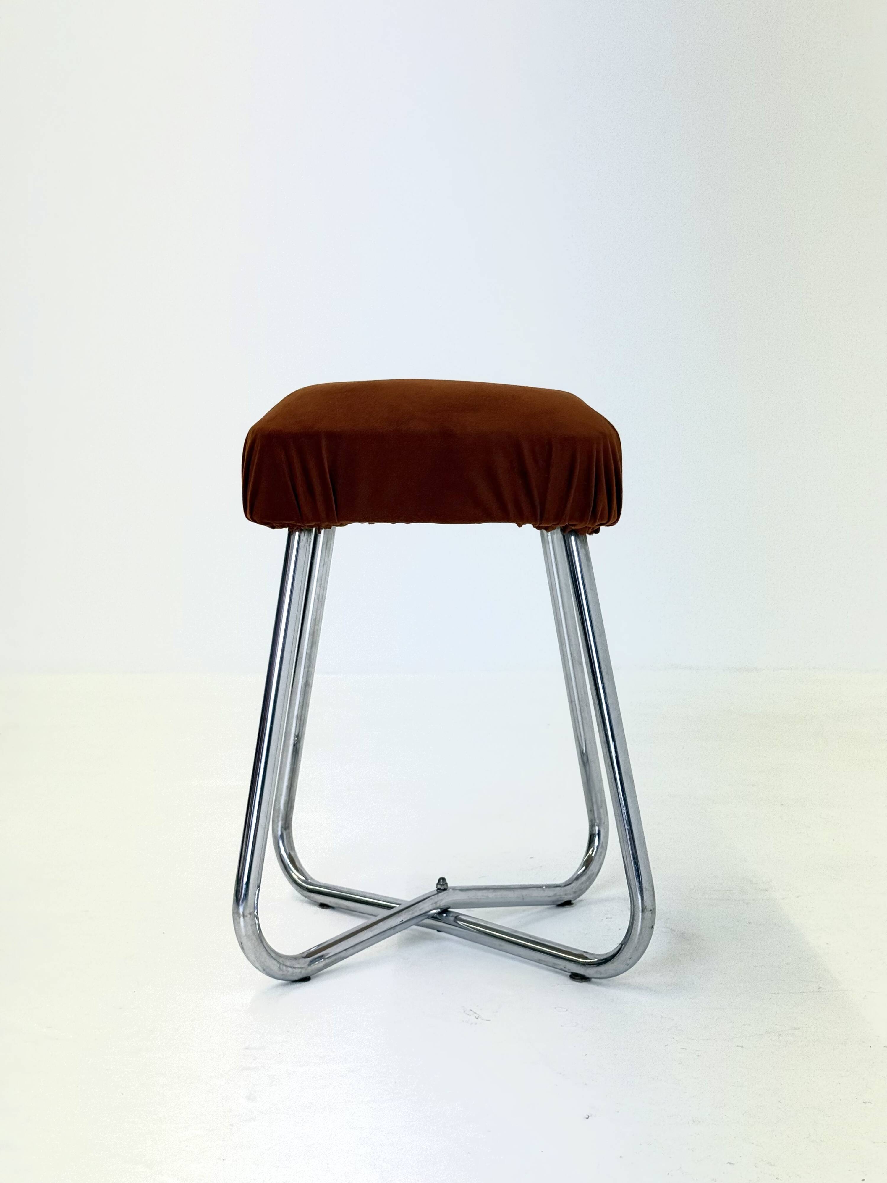 Vintage Bauhaus tubular frame stool