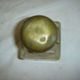 Encrier en verre & capuchon en cuivre, 1950