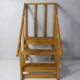 vintage wooden library staircase