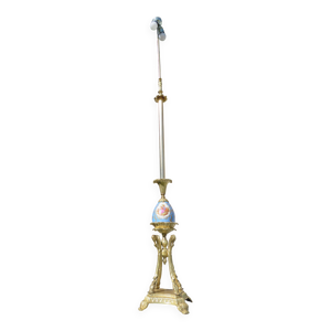 Lampadaire bronze et - porcelaine