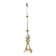 Bronze and blue porcelain floor lamp from the early 20th century.