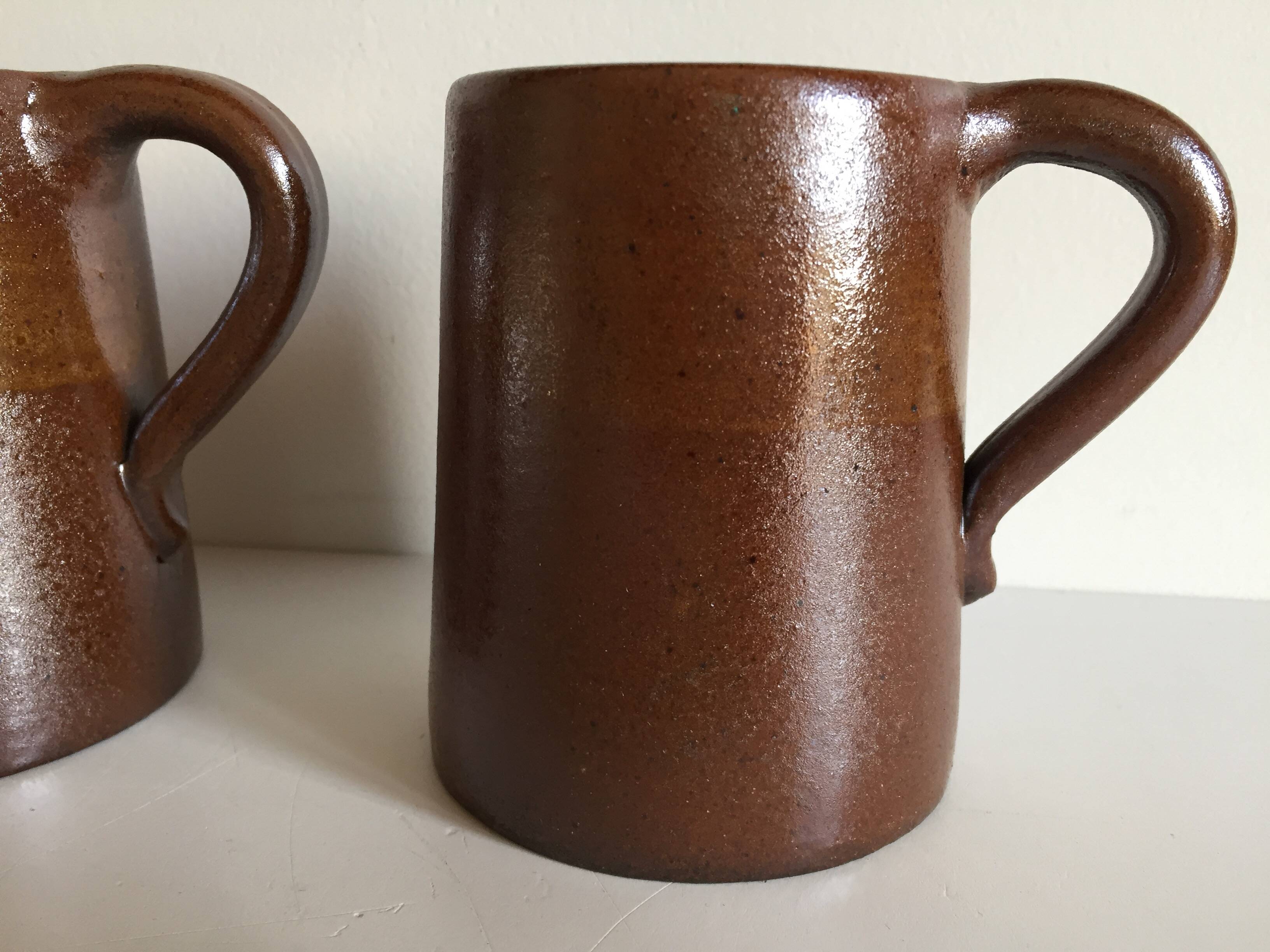 3 vintage marais stoneware mugs