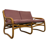 Canapé scandinave vintage en bambou des années 1970