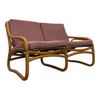 Vintage 1970s Scandinavian Bamboo Sofa
