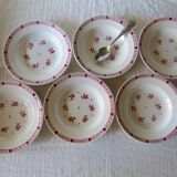 6 soup plates from Digoin Sarreguemines model “Dominique”