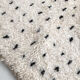 Moroccan Berber carpet Beni Ouarain ecru with black polka dots 223x160cm
