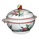Antique hand-painted earthenware tureen from Vieux Strasbourg Sarreguemines