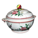 Antique hand-painted earthenware tureen from Vieux Strasbourg Sarreguemines