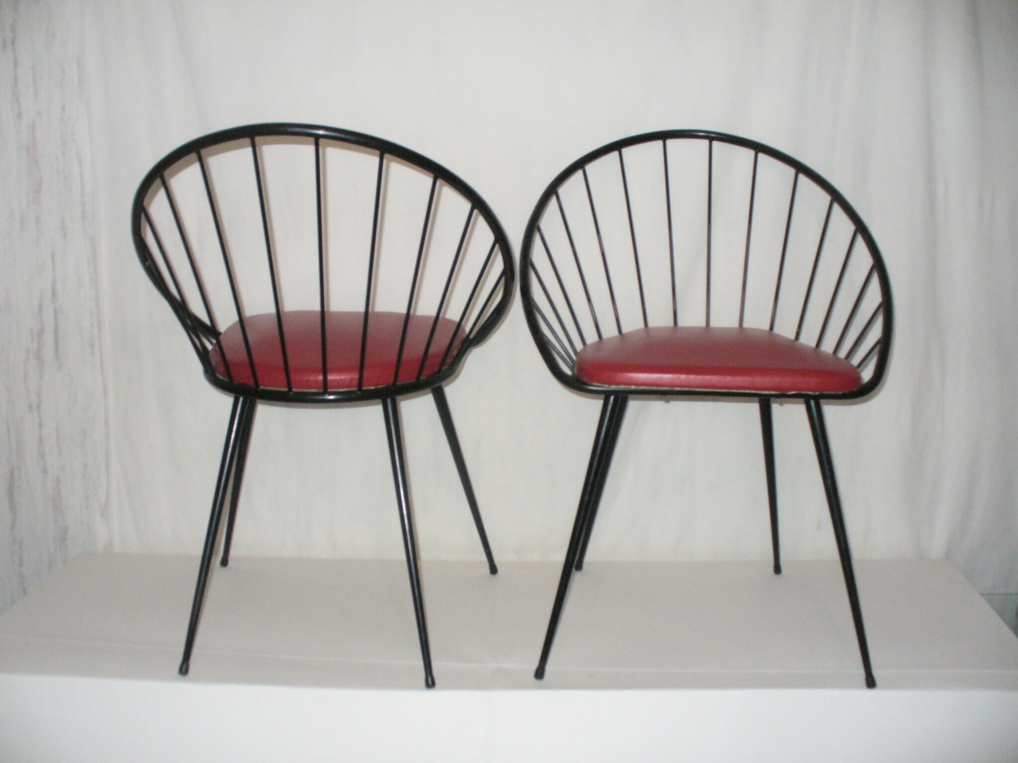 Pair of barrel style chairs from the 50s