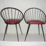 Pair of barrel style chairs from the 50s
