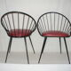 Pair of barrel style chairs from the 50s