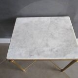 Hollywood Regency Side Table, Marble Top