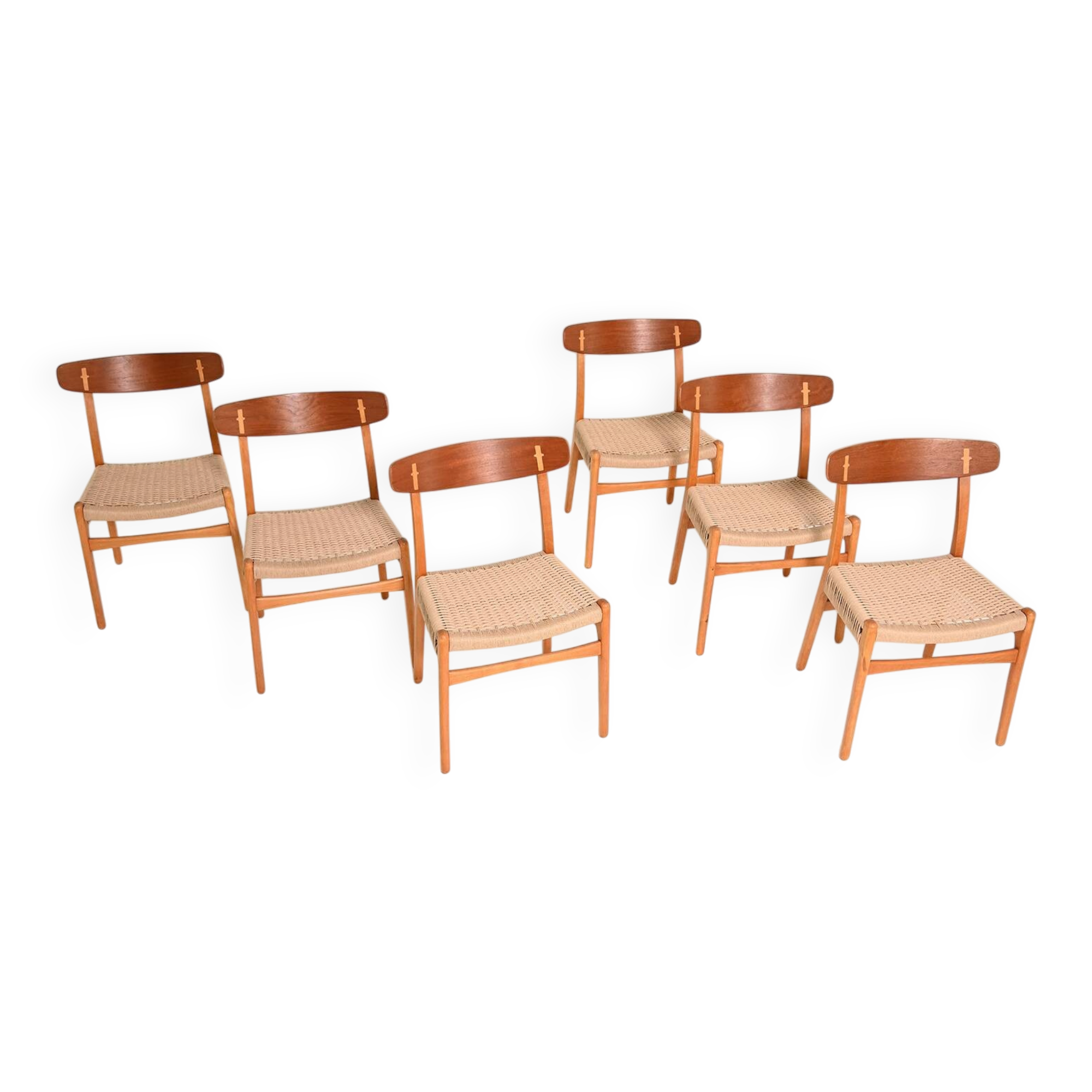 Set of 6 “CH23” chairs by Hans J. Wegner for Carl Hansen & Søn, 1950s