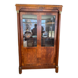 Empire style library showcase in mahogany late 19th c. with 3 shelves