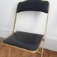 Lot de 2 chaises pliantes skai et métal