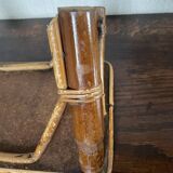 Rattan and canework footrest from the 50s/60s