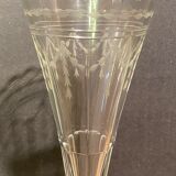 Cone vase, cut crystal bouquet (most certainly baccarat, saint louis)
