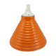 Lamp lampshade industrial day suspension metal enamelled sheet orange