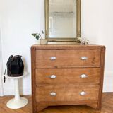 Art Deco chest of drawers in solid oak