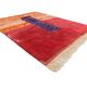 Berber mr4015 beni mrirt handwoven rug from morocco, geometric - red / orange