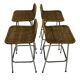 Set of 4 vintage bar stools Dirk van Sliedregt Rohe Noordwolde 1960's