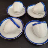 Service à café Porcelaine de Limoges 4 tasses
