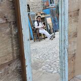 Burmese teak mirror