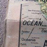 Old map Vidal Lablache 22 Community planisphere - 1950