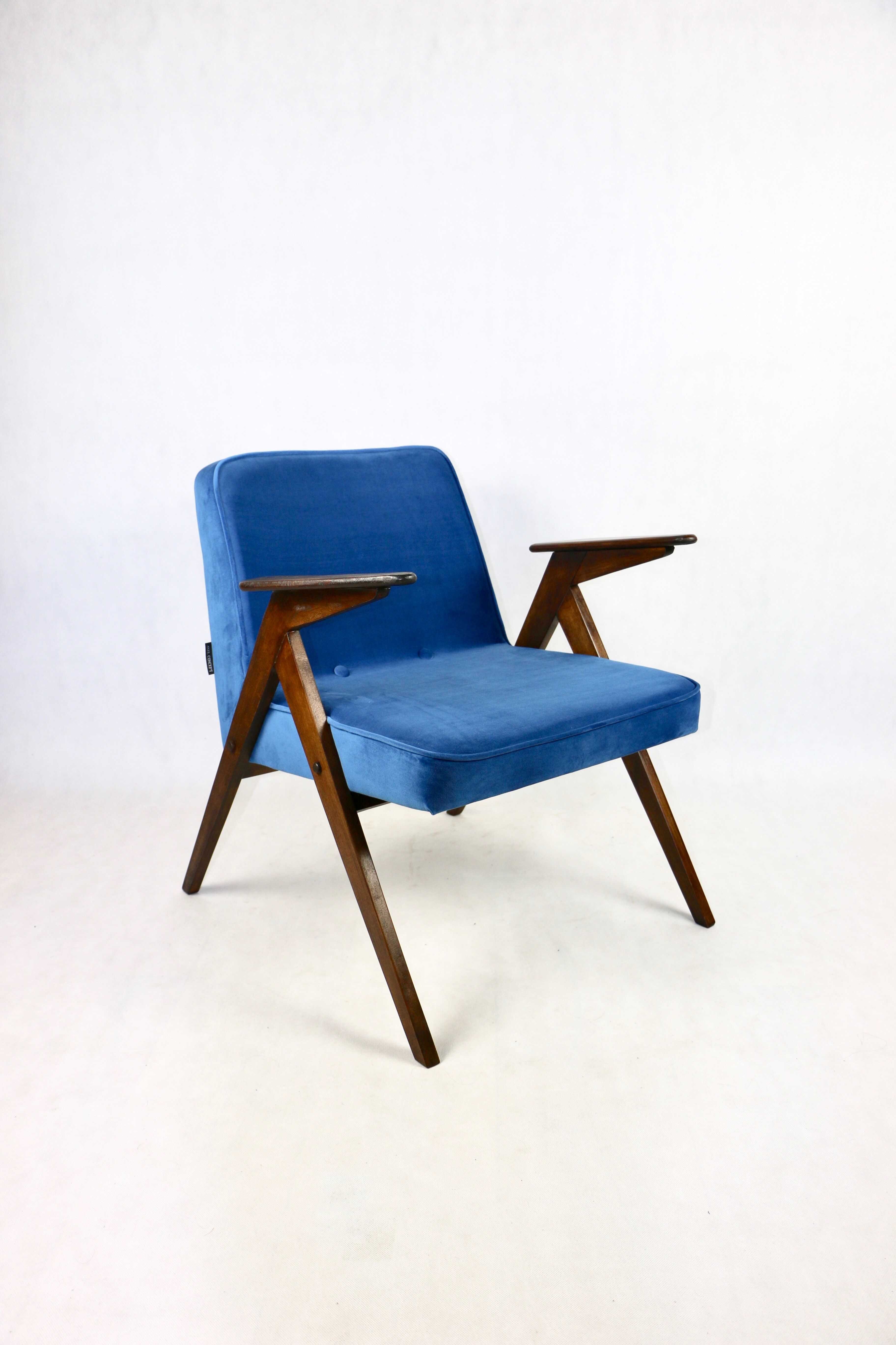 Blue Ocean Bunny Armchair by Józef Chierowski 1970s