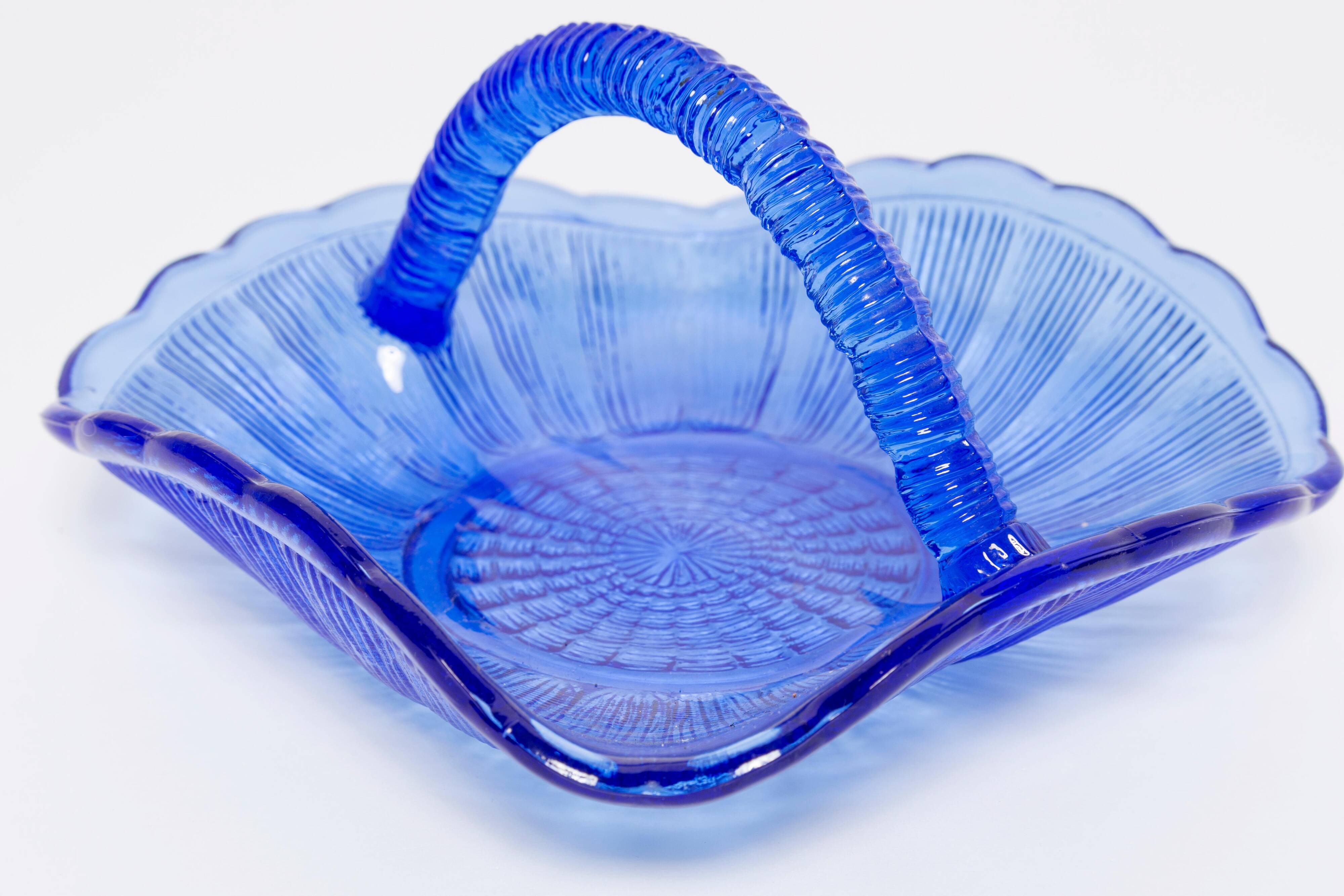 Vintage Blue Decorative Glass Bowl, Drost, Europe, 1960s