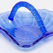 Vintage Blue Decorative Glass Bowl, Drost, Europe, 1960s