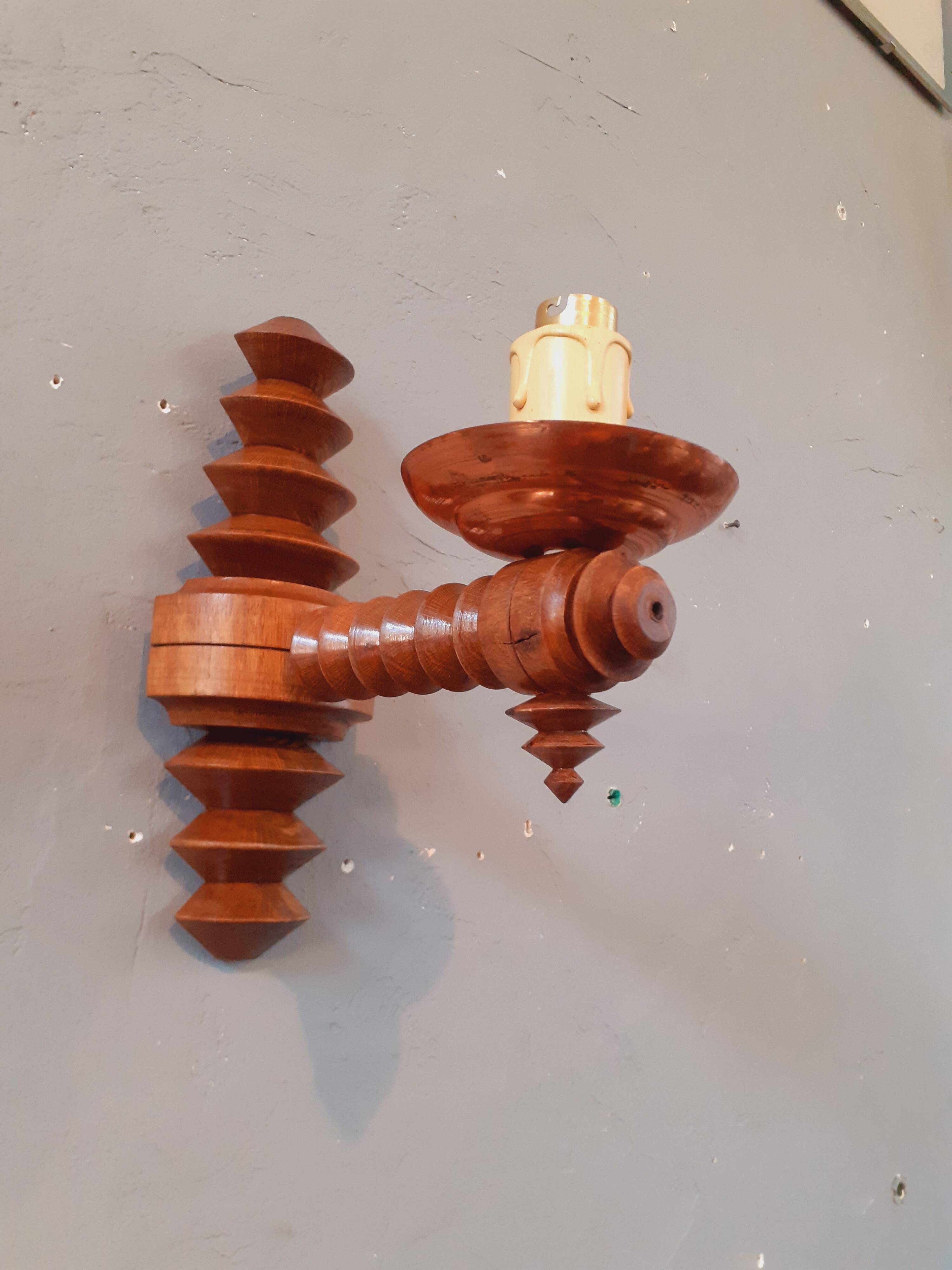 Wall Light 1940s Brutalist Dgl by Charles Dudouyt