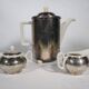 Art Deco Tea Set by Hutschenreuther with WMF Silver Plating, 1930s