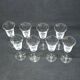 8 verres à pied en cristal fin à porto ou liqueur - Baccarat / Saint louis