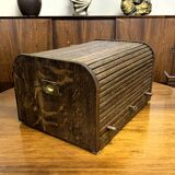 LARGE OAK ORGANIZER, VINTAGE