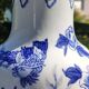 Asian/Chinese baluster vase in glazed ceramic. Decorated with floral motifs/Exotic birds