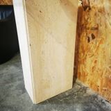 Console  XXL vintage italienne en travertin et verre années 80