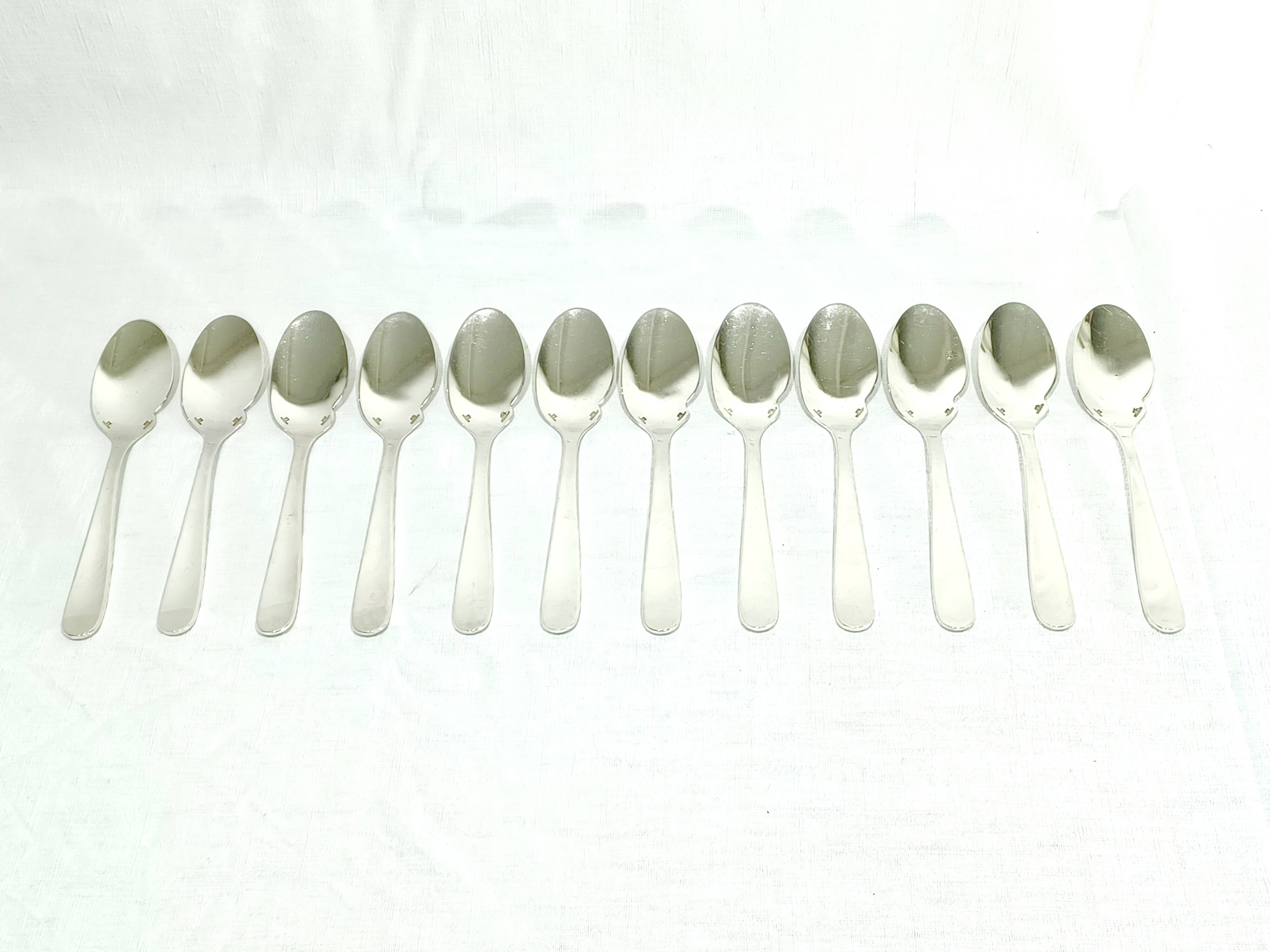 Christofle – 12 Silver-Plated Metal Sauce Spoons Dax Model