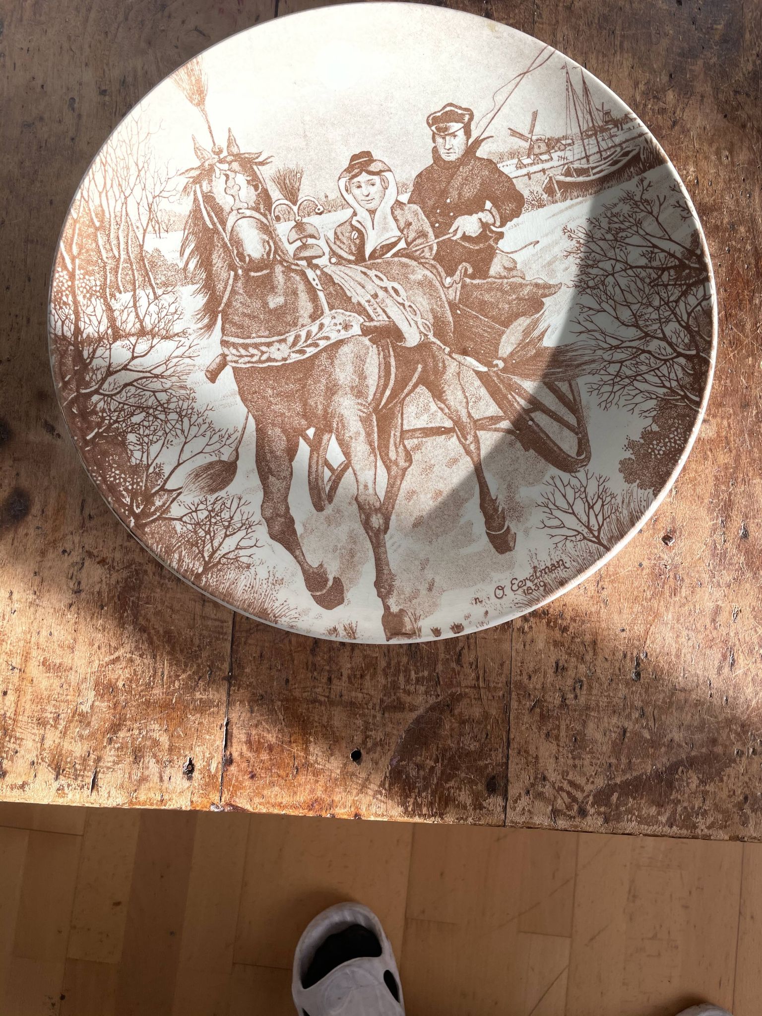 Former delft's grand plat signed o. eerelman 1839 made in holland