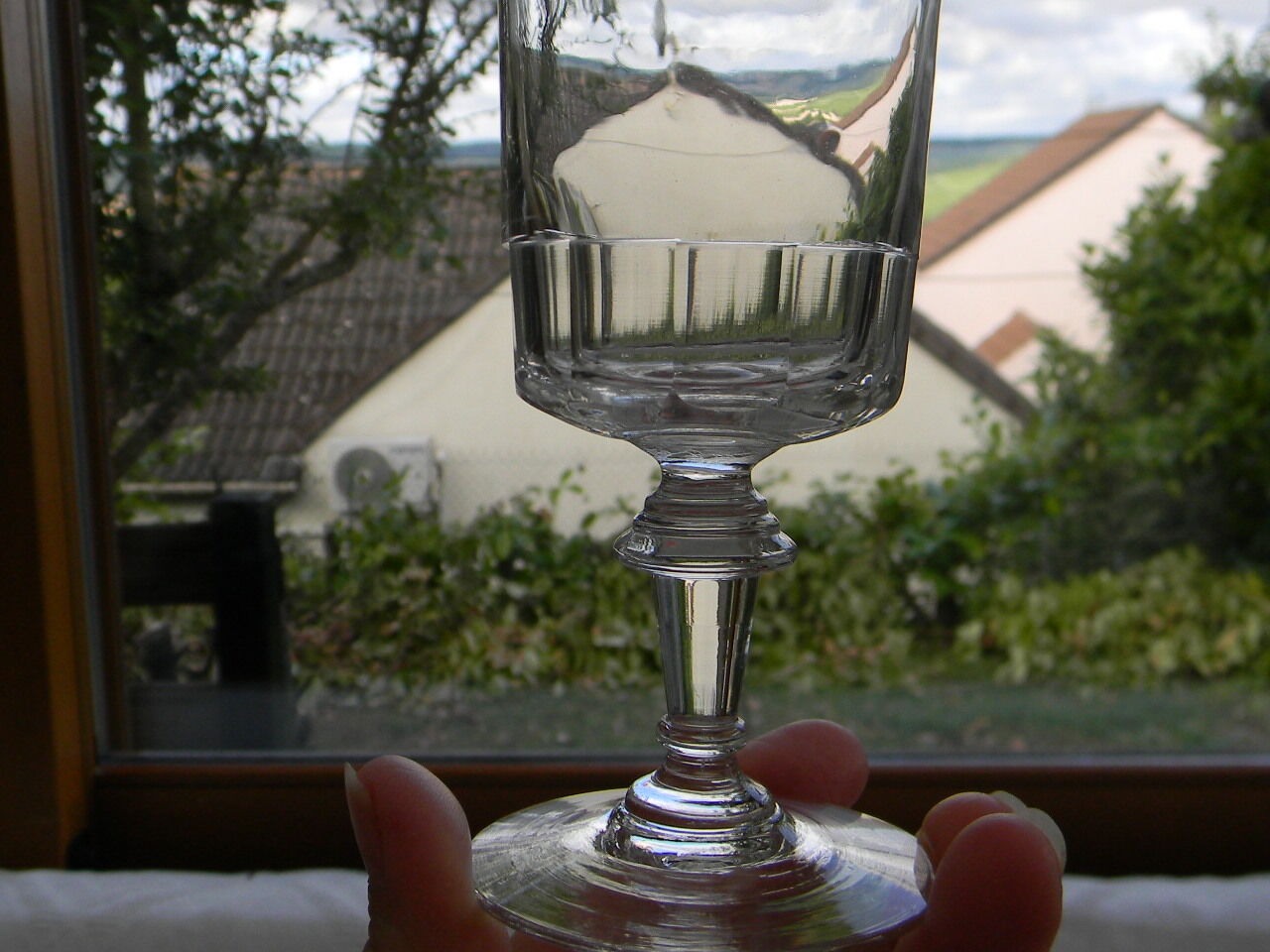 Set of 6 antique glass port glasses or aperitif Mirabeau style
