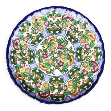 Plat Talavera du Mexique 28 cm – peint à la main – magnifique décor floral