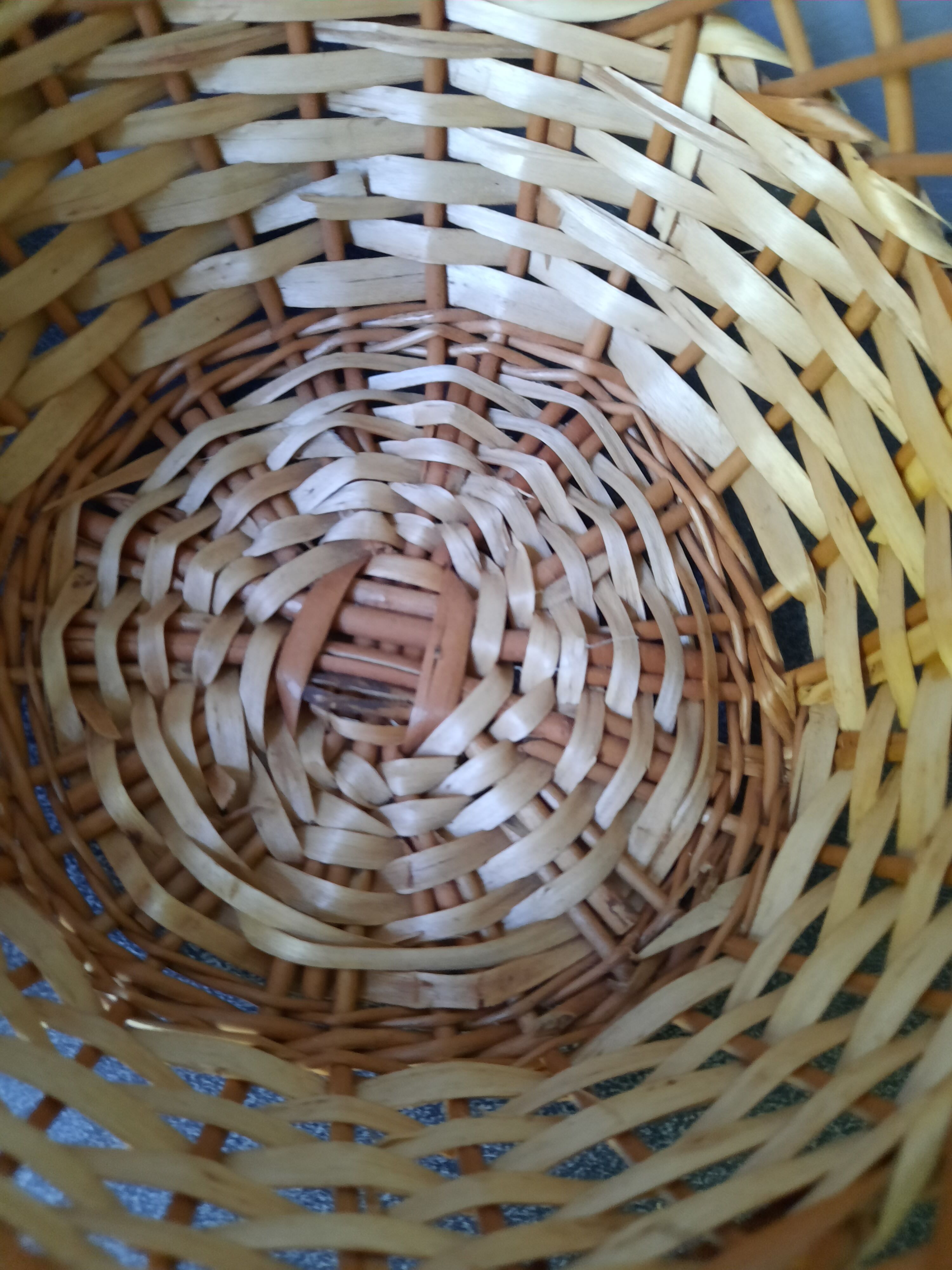 Vintage rattan and wicker basket