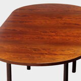 Oval extendable drop-leaf dining table, conference table made of high quality brazilian rio rosewood